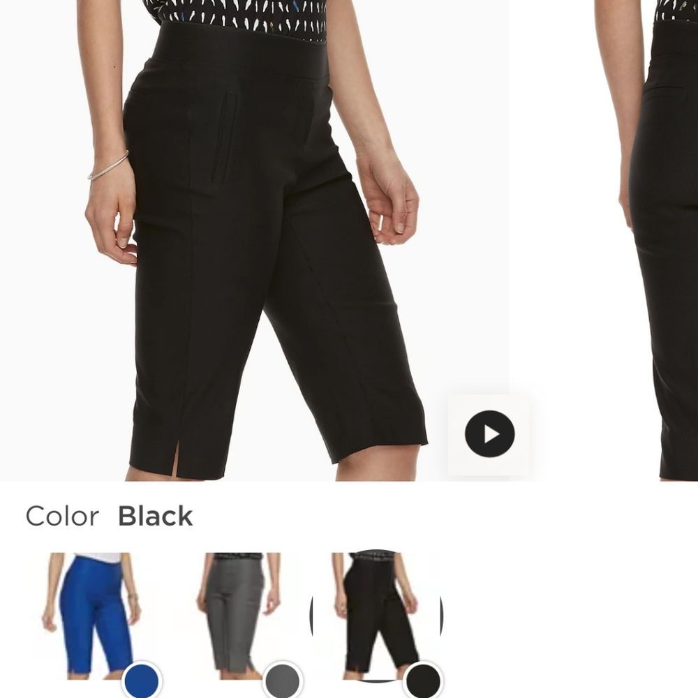 Black Apt 9 tummy control Capri skimmers